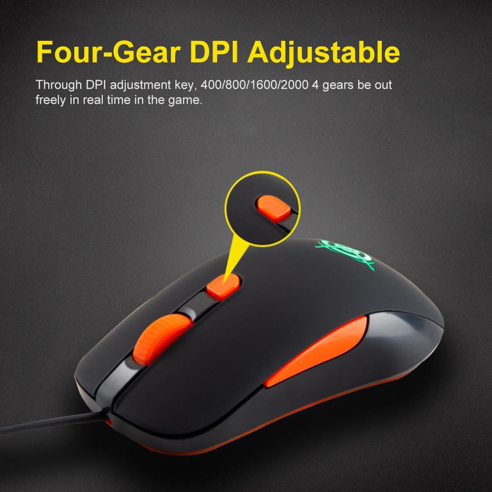 Chuột chơi game có dây USB  2000DPI Có thể điều chỉnh cho máy tính xách tay PC MAGIC-REFINER MG1