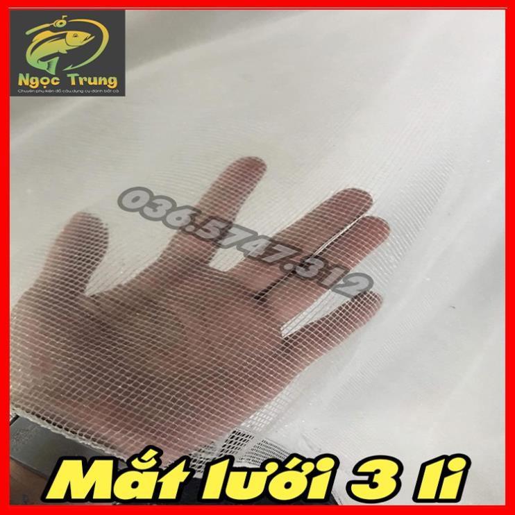 XẢ KHO Lưới Vét Tôm,Tép, Cá Giống chiều cao 2m dài 10m túi 5m mắt lưới 3li. Lưới Kéo Cá A TRUNG