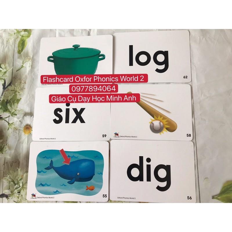 FLASHCARD OXFORD PHONICS WORLD 2️93 thẻ phonics thiết kế hai mặt cực đẹp dạy Tiếng Anh cho trẻ mầm non