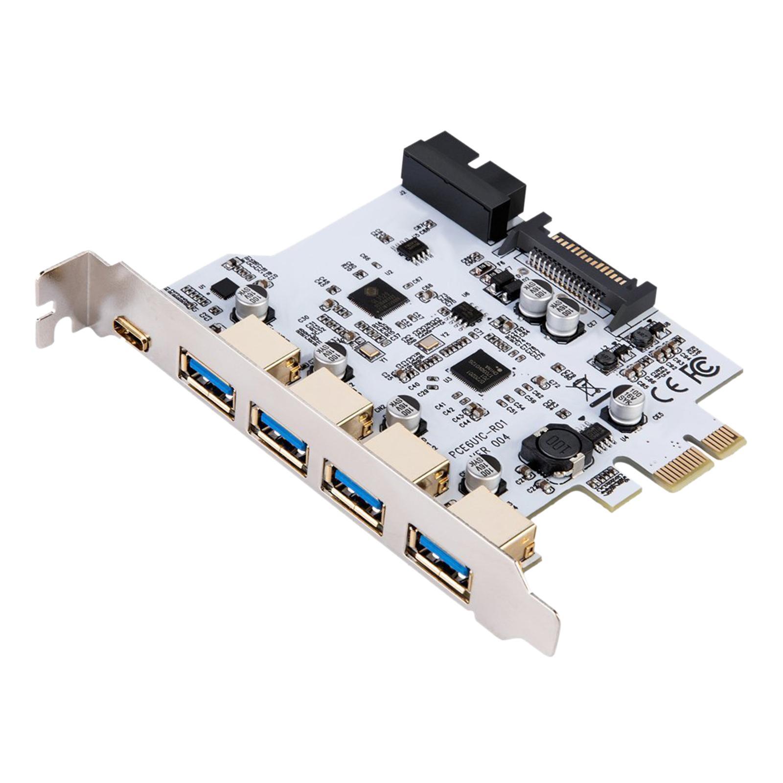 PCIe to USB 3.2 Card USB3.0 Type-A type c Ports Connector Converter pci