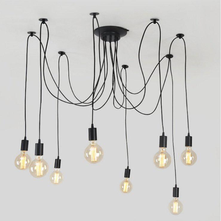 Đèn trang trí trần nhà dây nhện Home and Garden + kèm 10 bóng 4W tia dây tóc sang trọng