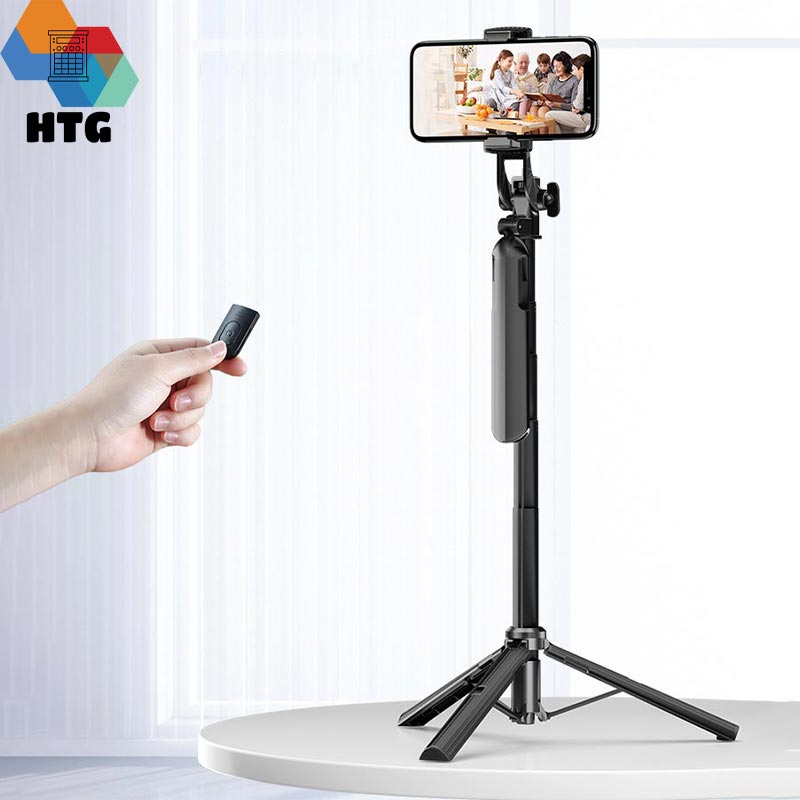 Gậy chụp hình livestream CYKE A61 siêu dài 160cm, có gimbal nhẹ, tích hợp 2 đèn LED chiếu sáng, hàng chính hãng