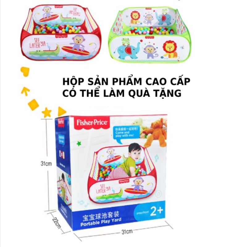 Quây bóng cao cấp FISHER PRICE cho trẻ vui chơi trong nhà, dễ dàng gấp gọn