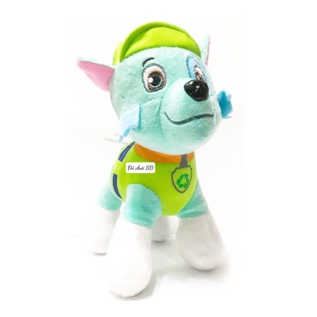 Thú bông đội chó cứu hộ 20 cm - xanh lá
