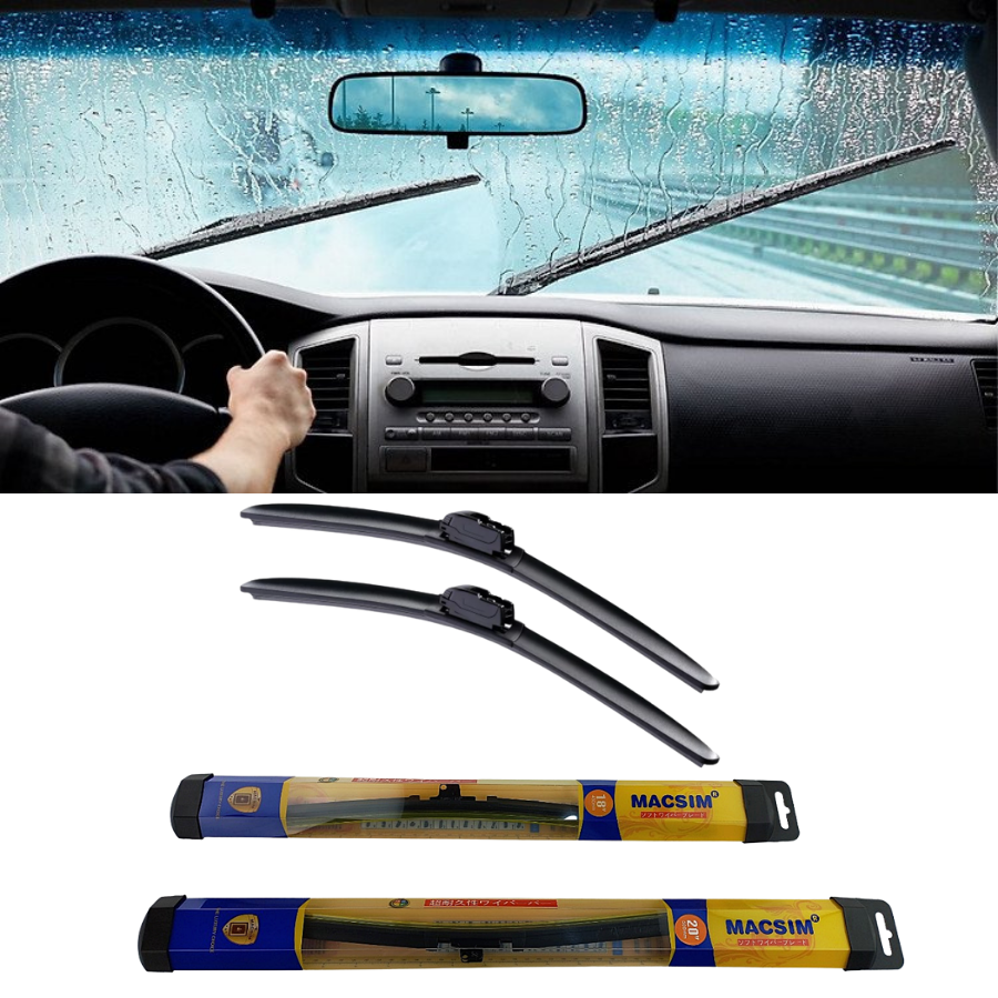 Combo cần gạt nước mưa ô tô Nano Silicon Macsim cho xe Lexus IS IS200T/250/300/300H/350 2012-2018