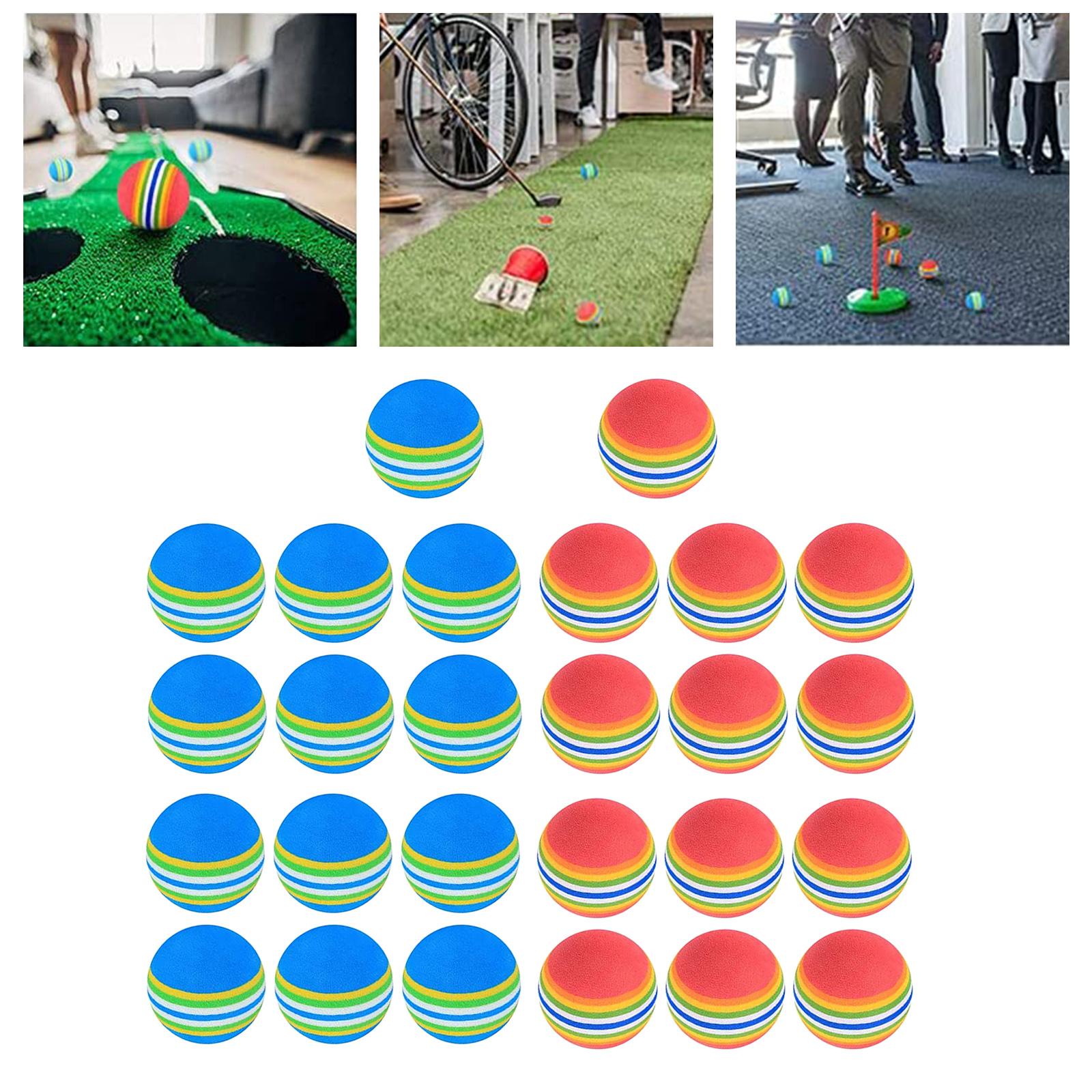 26Pcs Golf Balls Indoor Outdoor Golf Training Balls Soft Foam Golf Balls Rainbow Golf Practice Balls Pet Play Exercise Balls