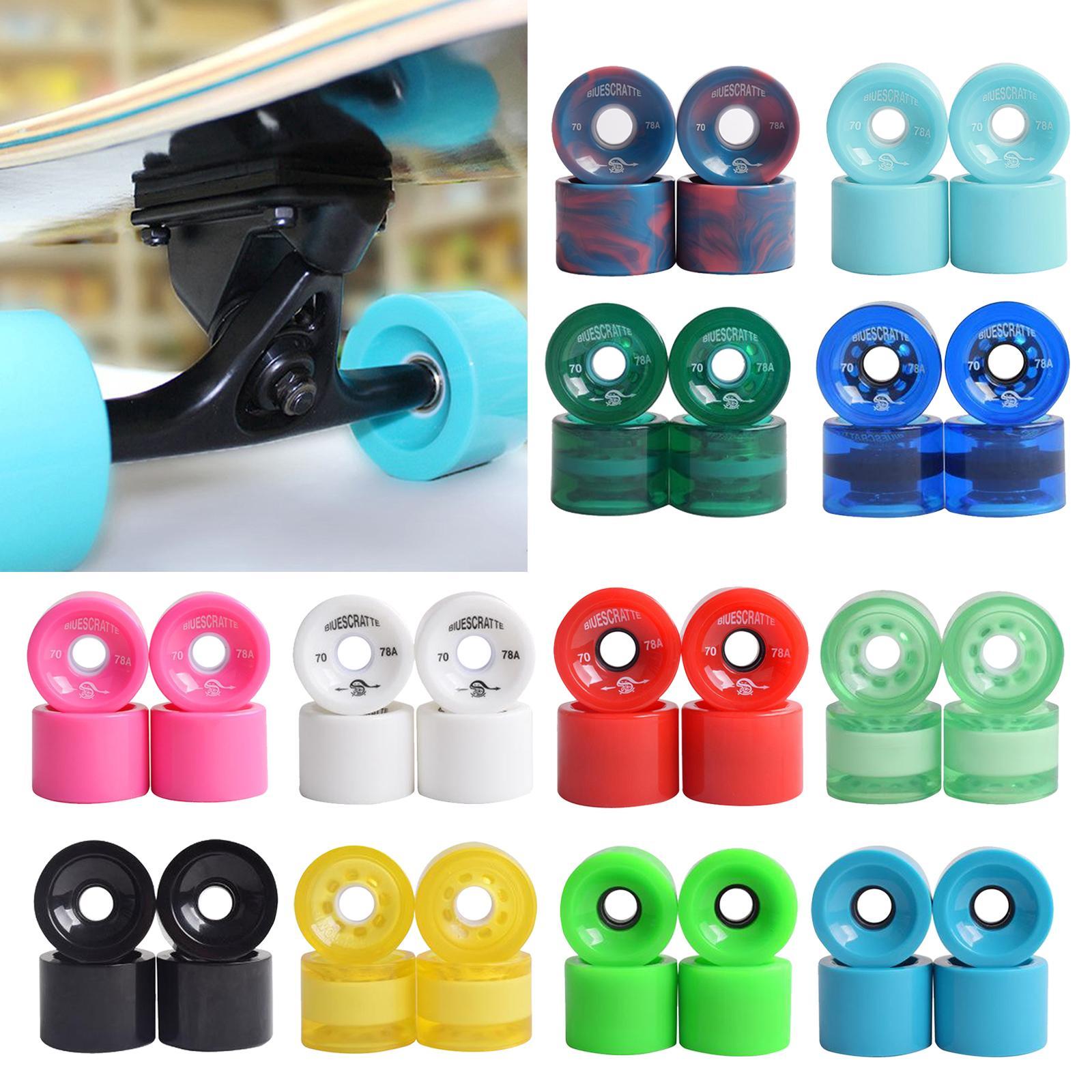 8 Pieces 78A Hardness Skateboard Wheels 70X51mm Longboard Roller Parts