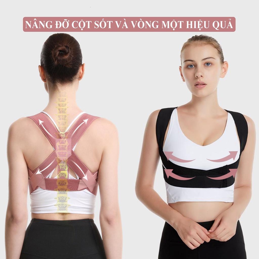 Đai Chống Gù Lưng Nâng Ngực Cho Nữ Cao Cấp Cho Người Lớn Và Trẻ Em Chất Liệu Thun Co Giãn Thoáng Mát Có Bảo Hành