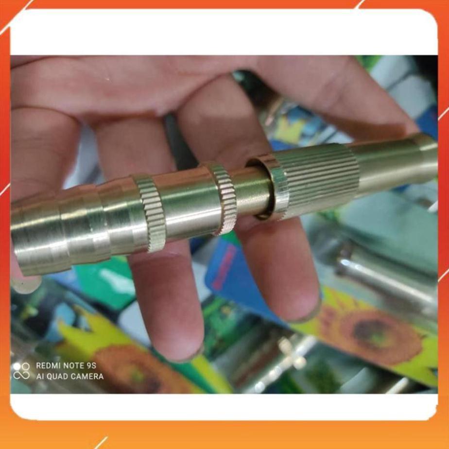 Đầu vòi xịt tăng áp mini Đầu vòi tăng áp đa năng bằng đồng tưới cây rửa xe cực mạnh 206587 tặng đai