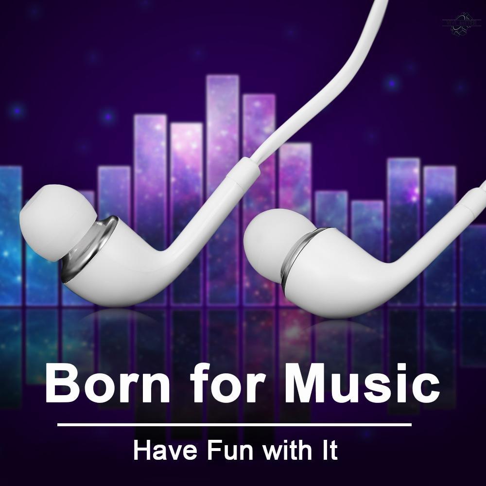 3.5mm Wired Headphones Headset In-Ear Earbuds Soft Silicone Music Earphones for PC Laptop Tablet Smartphone Hands-free with Microphone In-line Control