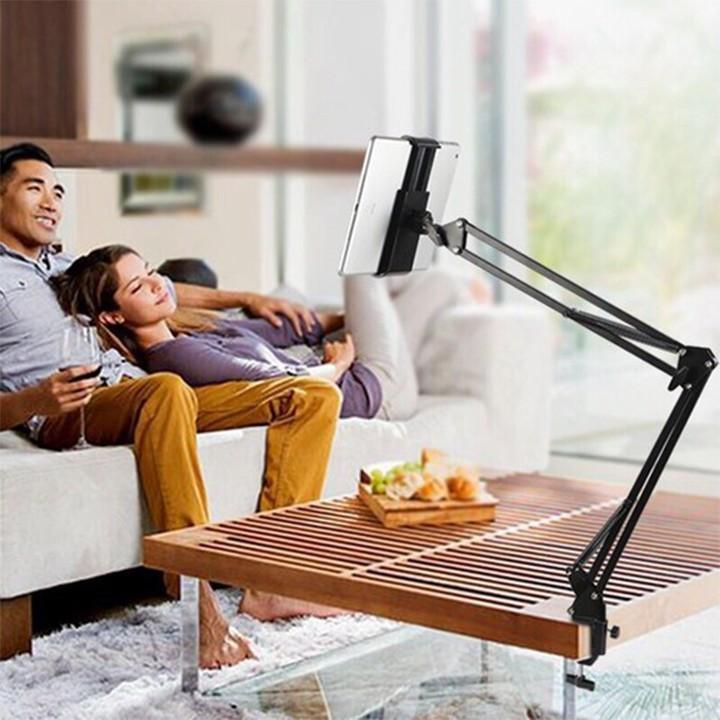 Giá đỡ điện thoại,ipad kẹp đầu giường, cạnh bàn đa năng xoay 360 độ điều chỉnh mọi góc độ