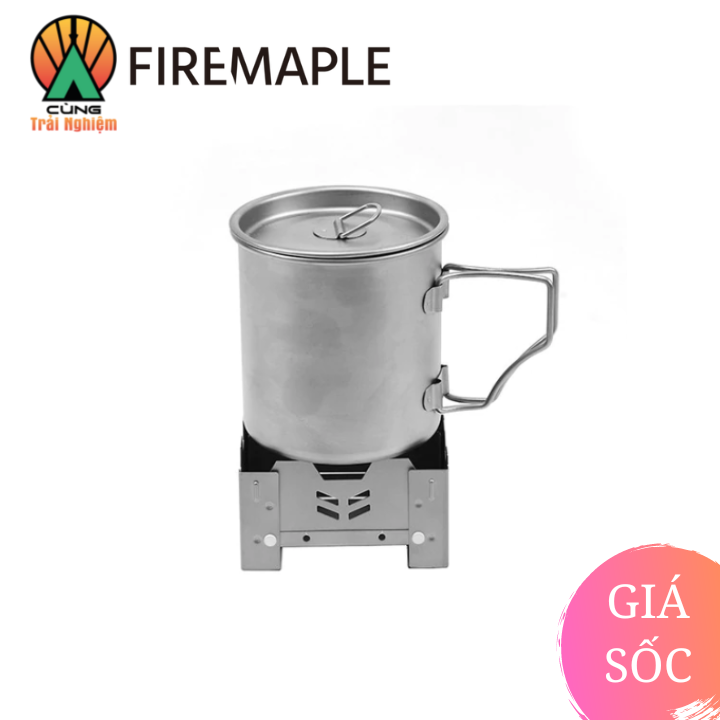 Bếp cồn Firemaple chất liệu titan siêu nhẹ 71g Lotus Titanium Solid Alcohol Stove FMS-LOTUS