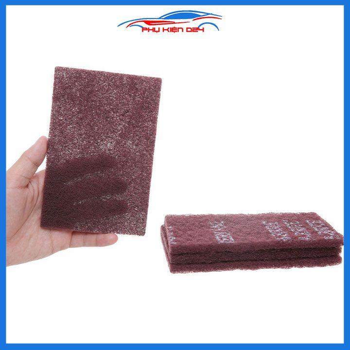 Bùi nhùi nhám nỉ đánh bóng 10x20cm vệ sinh chà bóng bề mặt tổng hợp nhựa, kim loại, gốm, sứ, gỗ