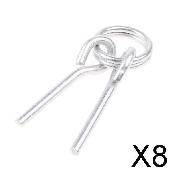 8xAwning Tent Poles Rings with 2 Pins for Outdoor Camping Hiking Travel
