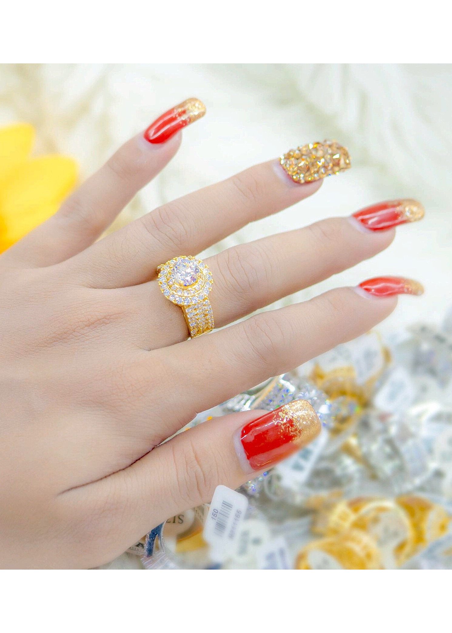 Nhẫn Nữ Mạ Vàng 18K Mẫu 045.2304 - Mang đi chơi, đi tiệc đều đẹp