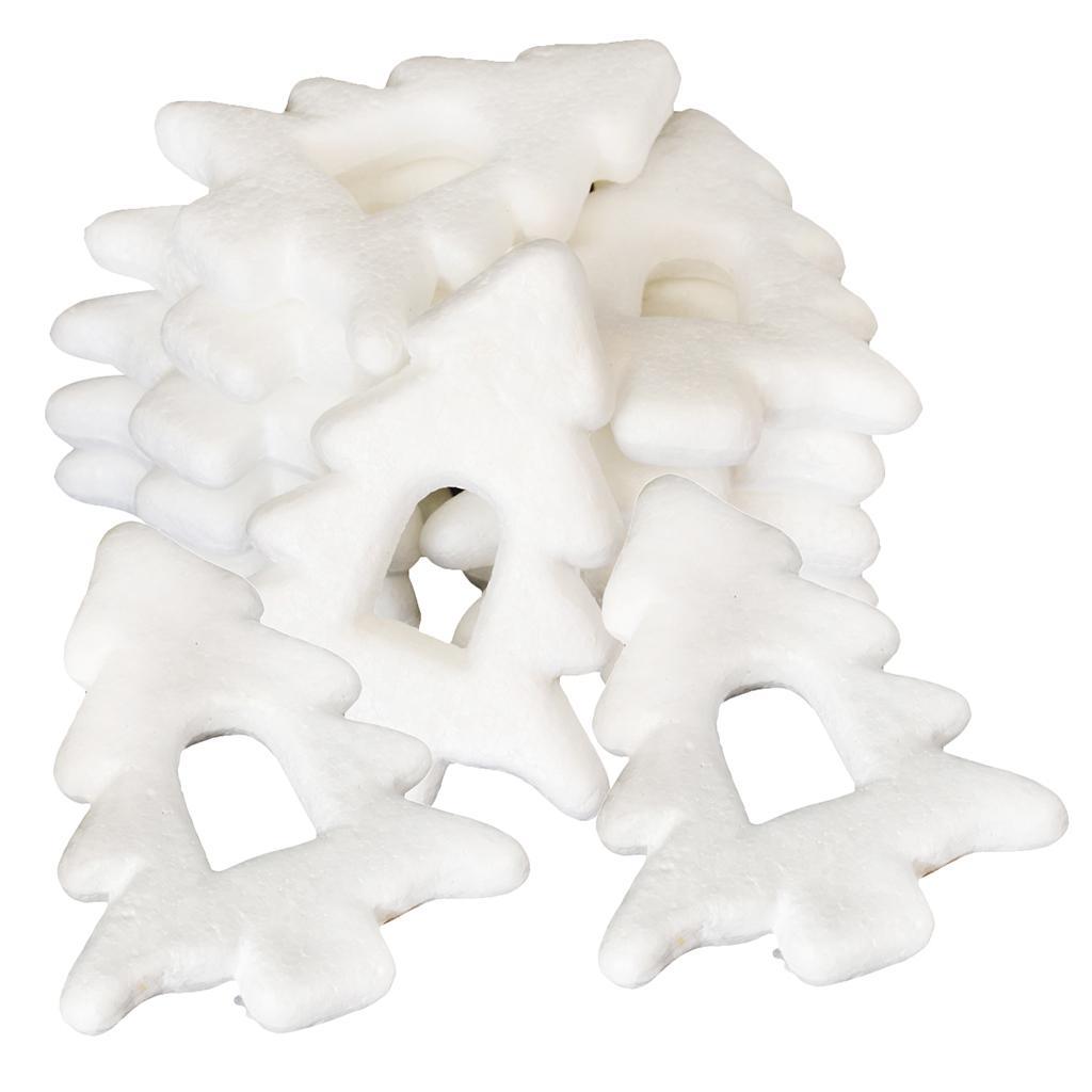 10 Pieces White Styrofoam Christmas Tree Ornaments for Party Decor DIY Kid Craft