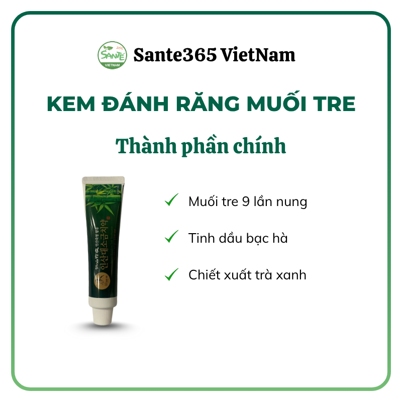 KEM ĐÁNH RĂNG MUỐI TRE INSAN - Insan Bamboo Salt Toothpaste 160g