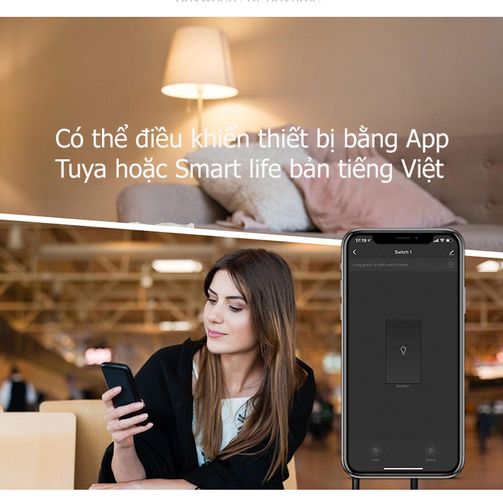 Công Tắc Wifi Thông Minh Tuya, Smart life 16A- Giá Rẻ - App Smart life Tuya -Wifi 3G, 4G