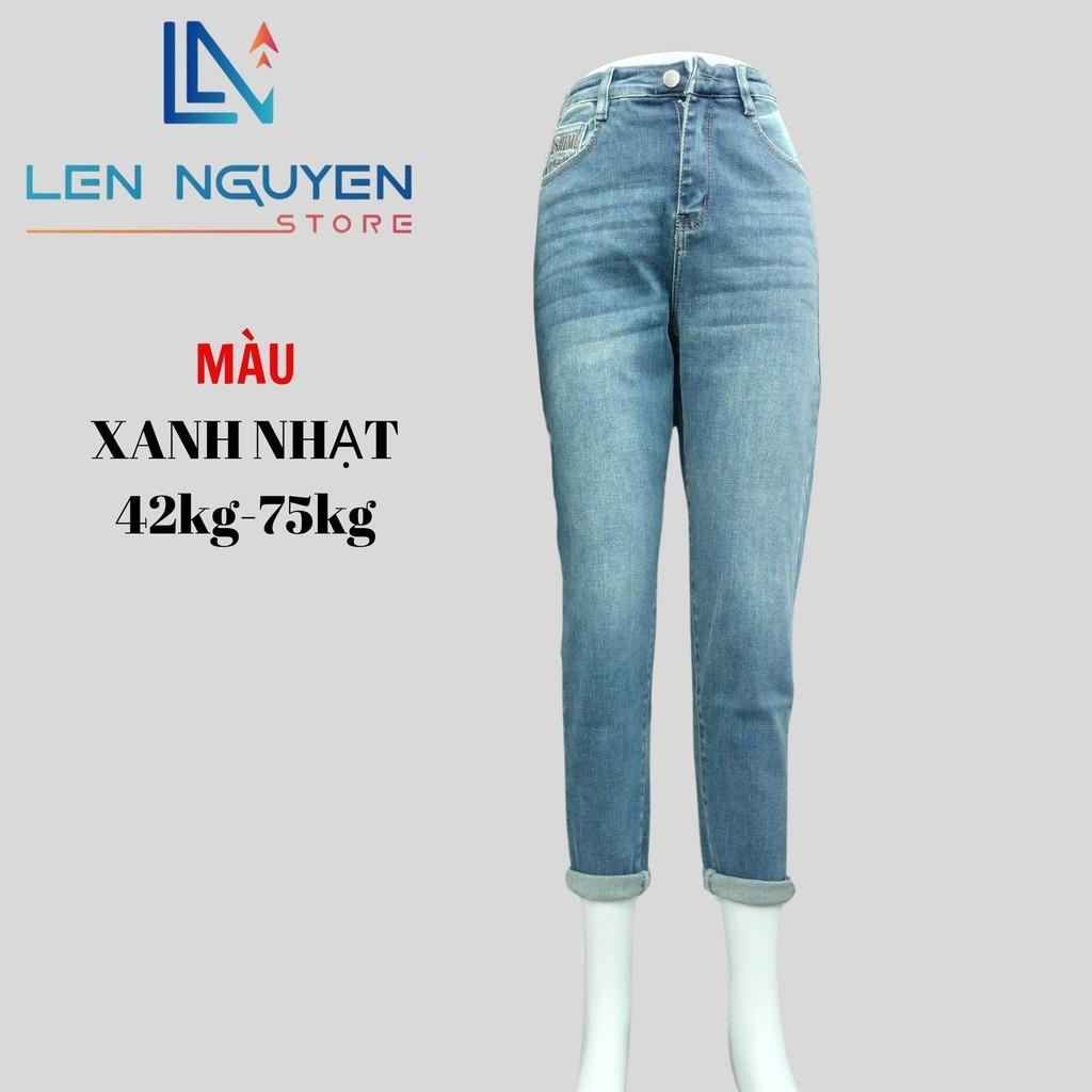 G1_Quần jean nữ, baggy, lưng cao, quần bò nữ dáng ôm, quần rin nữ có big size, cho 42kg đến 75kg,