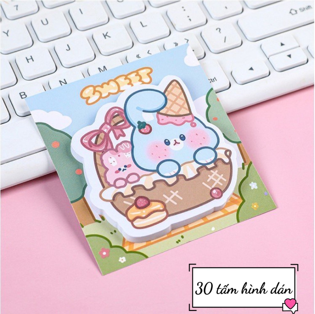 Set 30 hình dán sticker trang trí cute cỡ lớn hình con vật xinh xỉu dán sách vở giá rẻ tặng quà học sinh