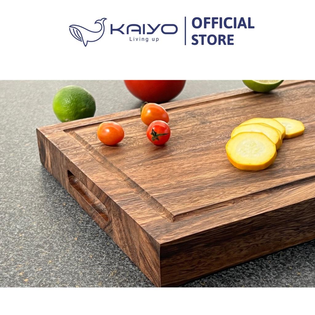 Thớt chặt gỗ óc chó KAIYO hình chữ nhật, kích thước 35 x 25 x 3,8cm