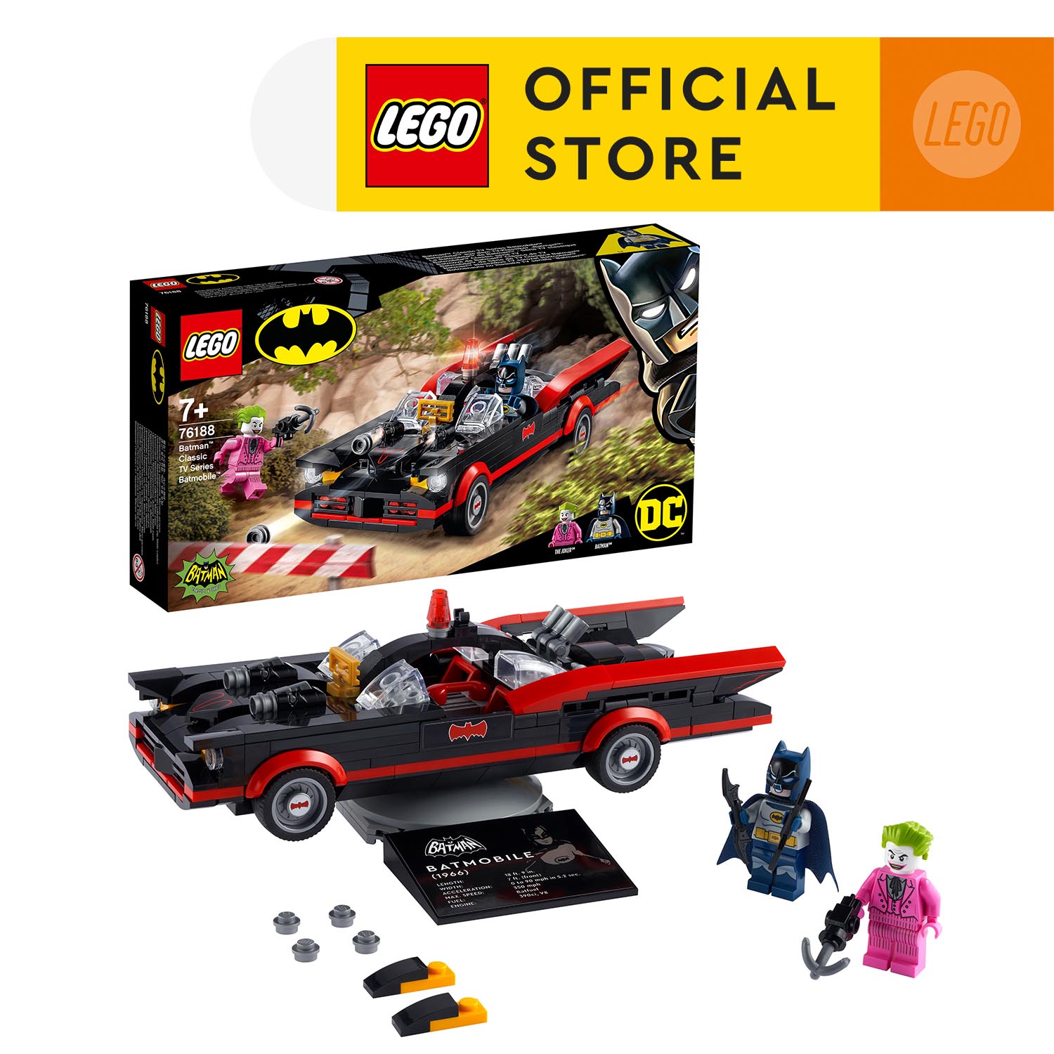 LEGO SUPER HEROES 76188 Siêu Xe Người Dơi Đối Đầu Joker (345 chi tiết)