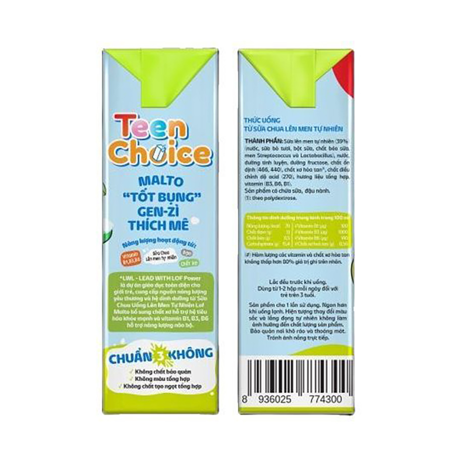 Thùng 48 hộp Sữa chua uống hương chanh tuyết LOF MALTO 180ml/hộp