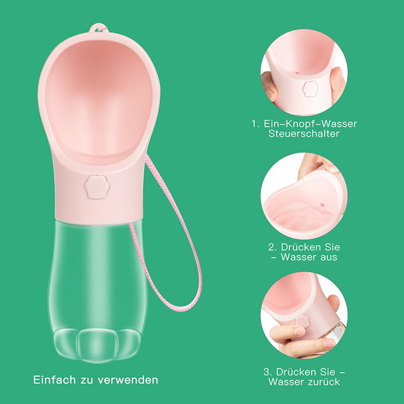 350ml Dog Water Bottle For Small Large Dogs for Walking Food Grade Plastic