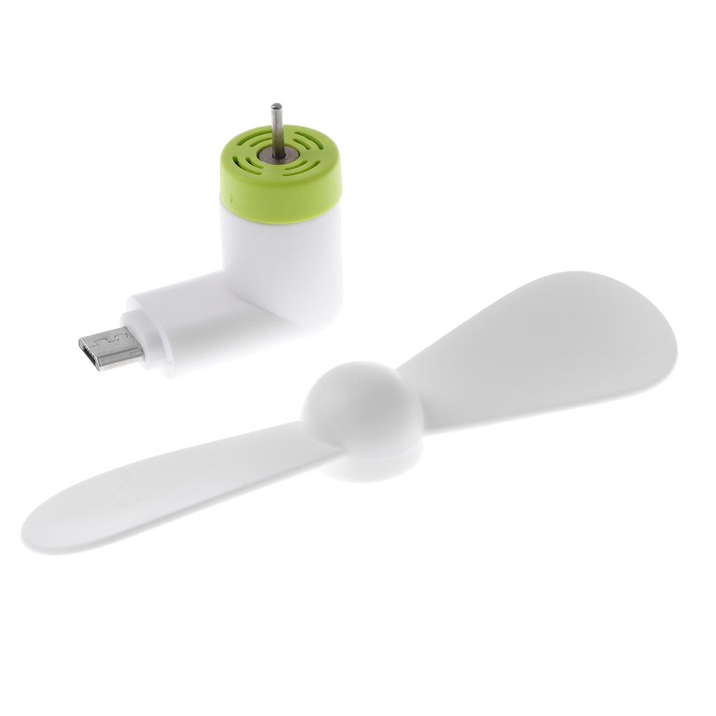 Mini Portable Power Small Micro USB Cooling Fan For Android Cell Phone White