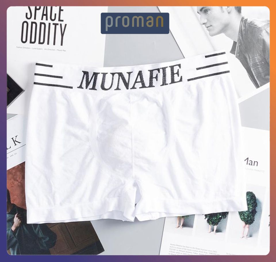 Quần Sịp Nam Đùi Cotton, Quần Lót Nam Boxer Munafie Dệt Kim Co Giãn 4 Chiều freesize SD03 - PROMAN