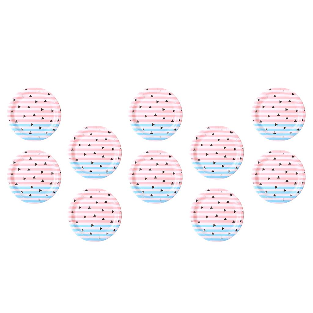 10x Disposable Paper Plates Cake Dessert Plate Wedding Kids Party Tableware