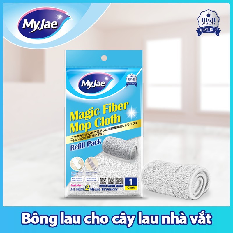 Bông lau cho cây lau nhà sợi fbier tự vắt phẳng và cây lau nhà tự vắt phun sương MyJae