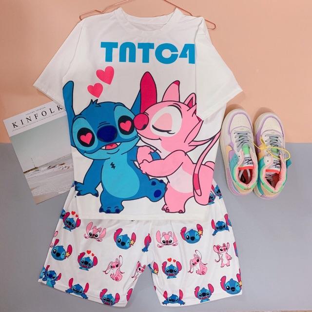 Đồ bộ mặc nhà nữ in biểu tượng tình yêu siêu dễ thương