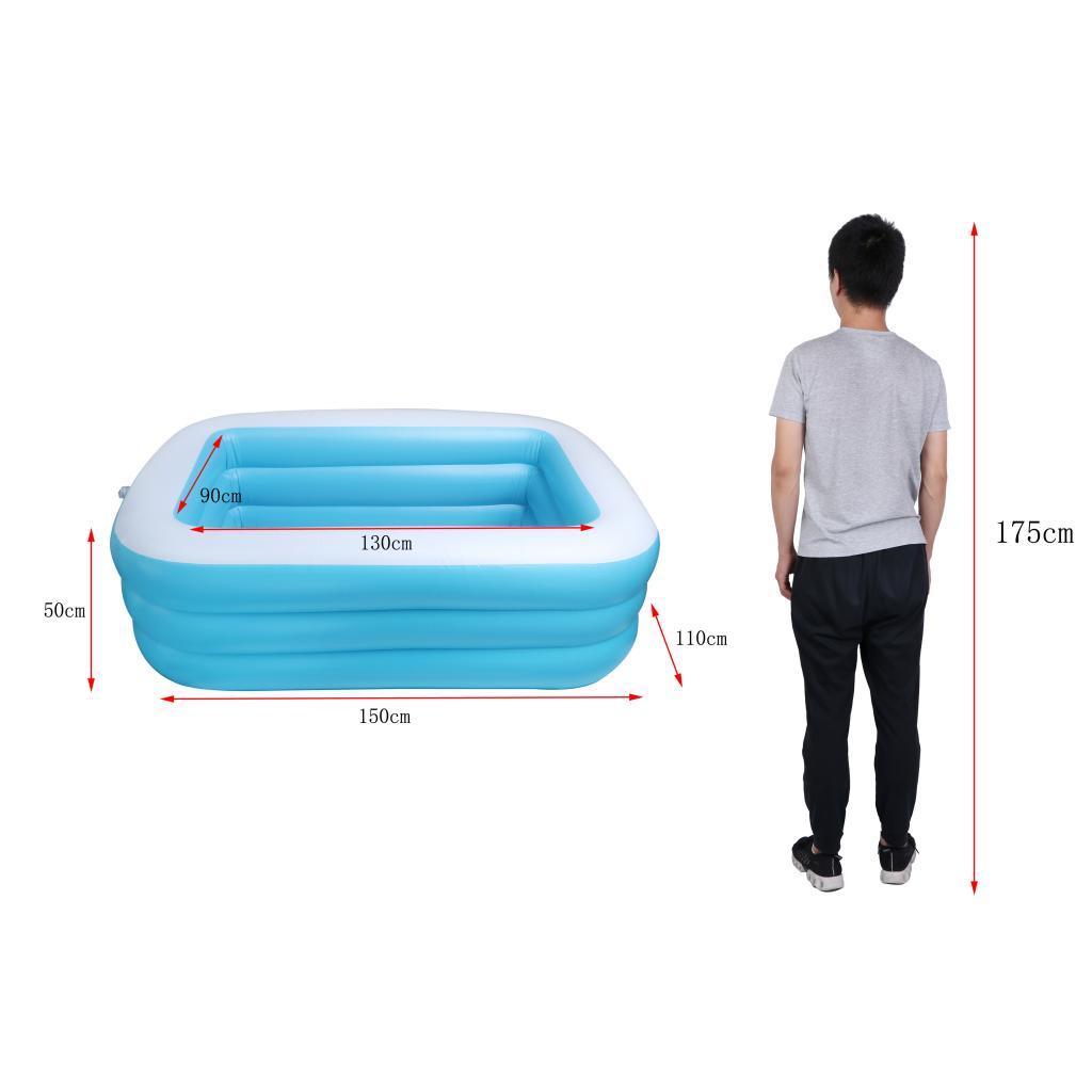 Inflatable   Swimming   Pool   Outdoor   Family   Inflatable   Pool   with   Swimming   Ring   Boat