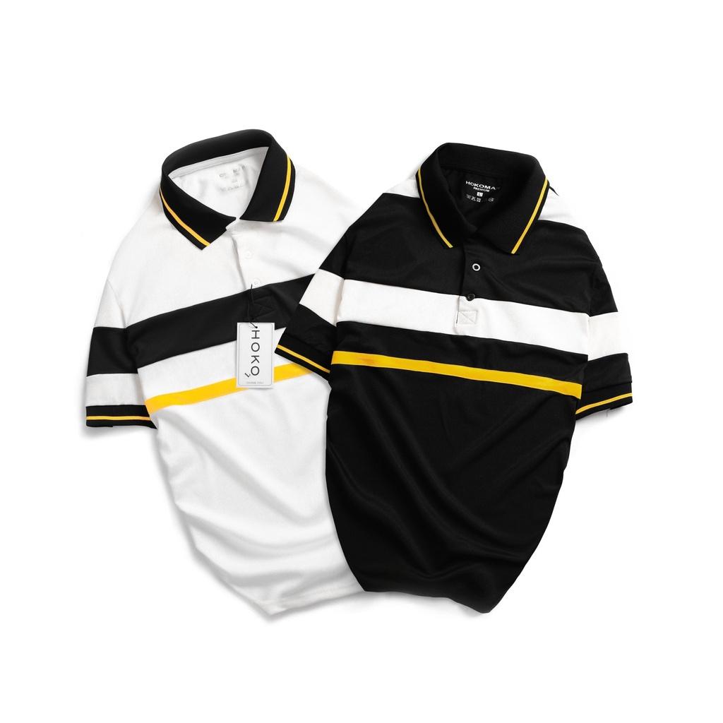 Áo polo nam thời trang FASHION EKING CLOTHING x HOKO thiết kế phối màu POLO LIGHTROOM - chất liệu Poli Cá Sấu Xịn Sò