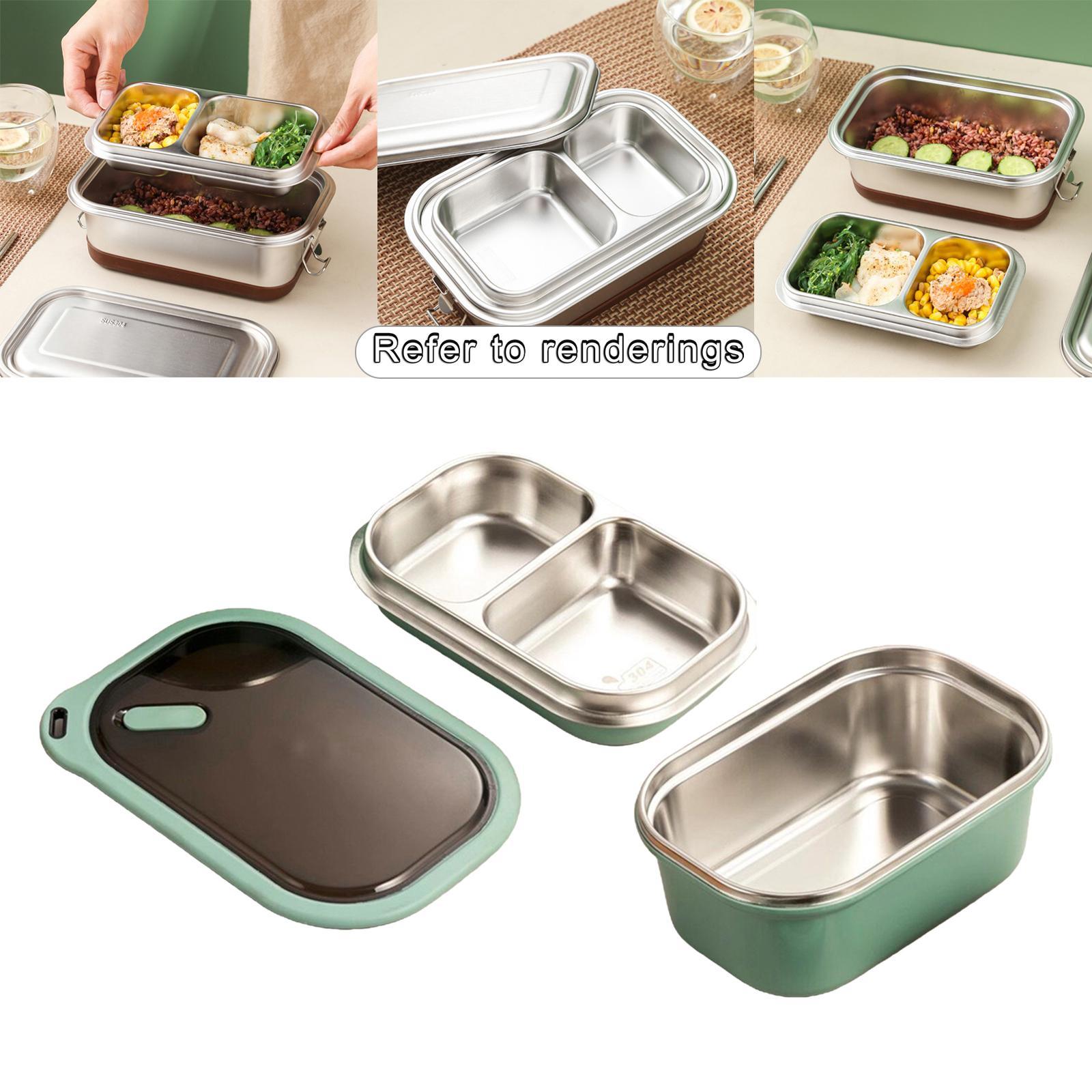 1.2L Stainless Steel Bento Lunch Food Box Container Outdoor Meals Use