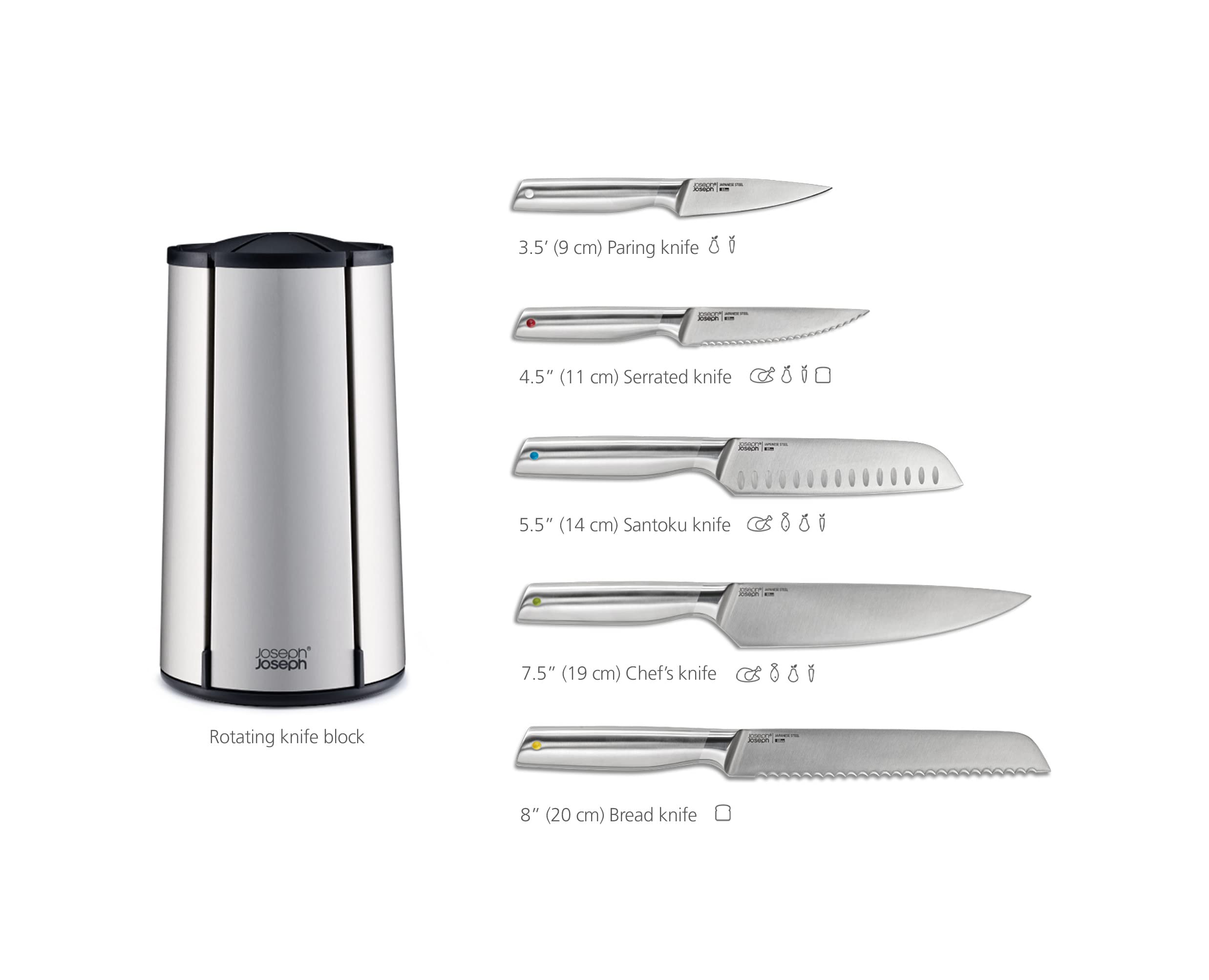 Bộ dao inox 5 món Joseph Joseph 10546 hàng chính hãng