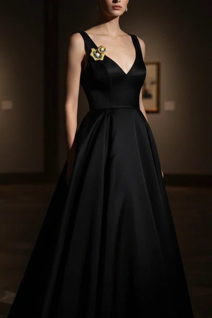 Trâm Cài Áo Vest, Áo Dài Đính Ngọc Trai Baroque Hình Lá Sen thời trang thiết kế Hity ACC436