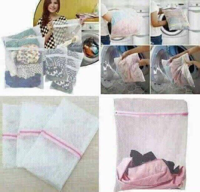 Túi lưới giặt quần áo ky 60x60 siêu tiện dụng