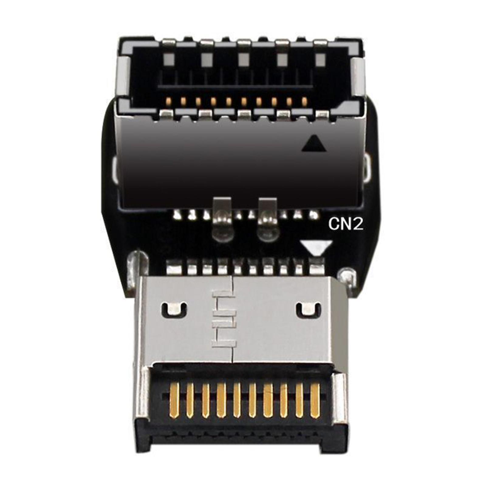 Type E USB 3.1 Front Panel Header 90 Degree Elbow for Computer Motherboard Style