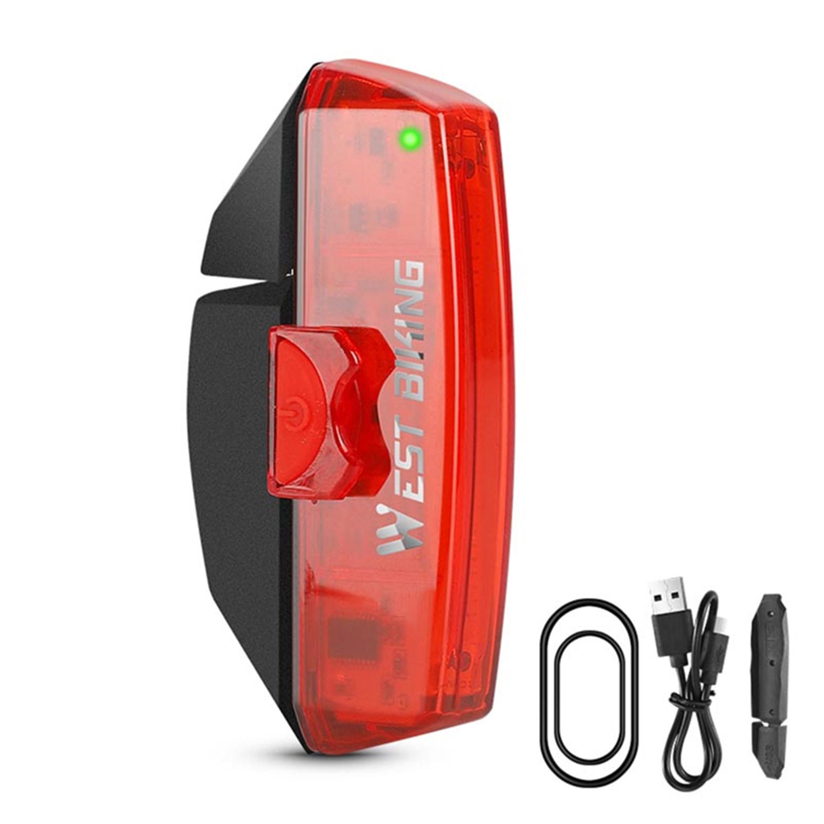 Đèn LED cảm biến thông minh WEST BIKING USB có thể sạc lại gắn Phanh xe đạp an toàn