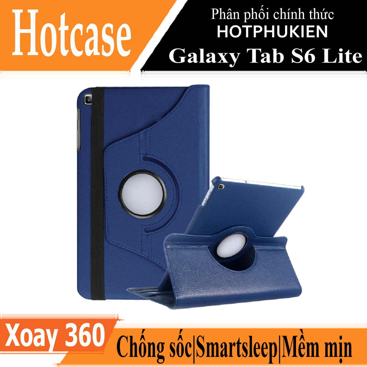 Case bao da Galaxy Tab S6 Lite 2022 / 2020 10.4 inch (SM - P615 / P610) xoay 360 độ chống sốc hiệu HOTCASE (thiết kế siêu mỏng, gập nhiều tư thế, tản nhiệt tốt) - hàng nhập khẩu