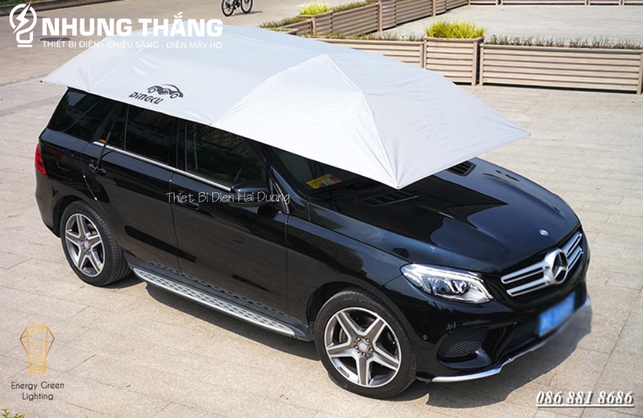 Ô Che Nắng Ô Tô - Dù Che Mưa Nắng Xe Hơi Cao Cấp - Dài 4.2m,4.6m - Giảm Nóng Hiệu Quả - Đóng Mở Bằng Tay - Màu Random