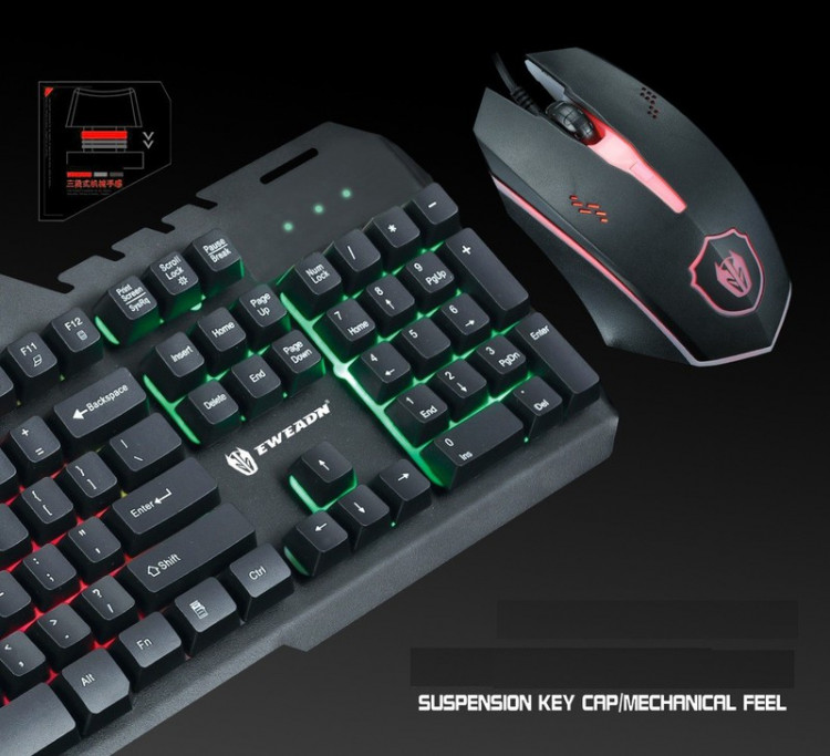 Bàn phím giả cơ chuột máy tính kèm GT06 Gaming mouse PF169 8