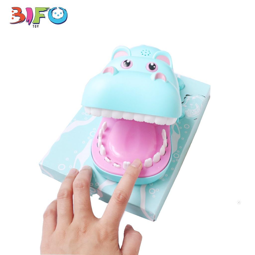 Đồ chơi khám răng hà mã xanh đáng yêu cho bé