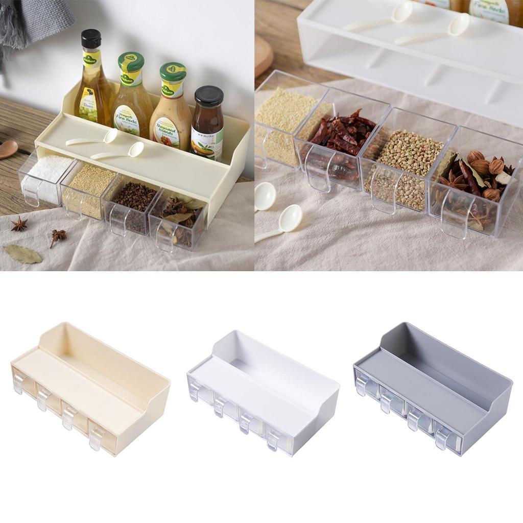 Multi-function Spice Jar Rack Condiment Pot Container Cruet Organizer