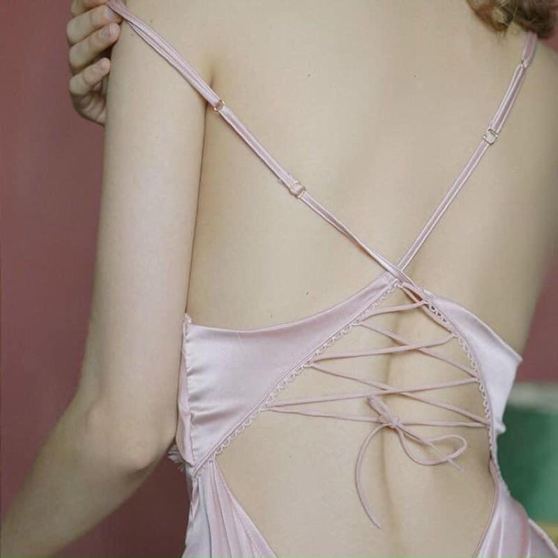 VÁY NGỦ LỤA PHỐI REN SEXY