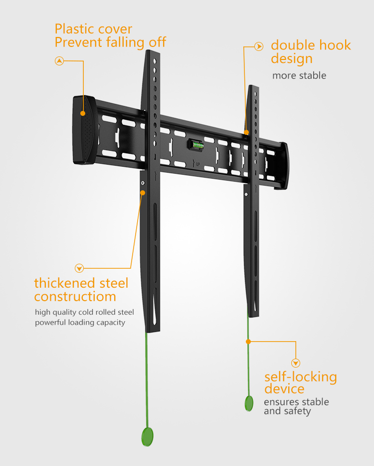 Giá treo ti vi thẳng sát tường 40 đến 65 inch E3 (Phiên bản cao cấp hơn C3F) Đầy đủ CO,CQ