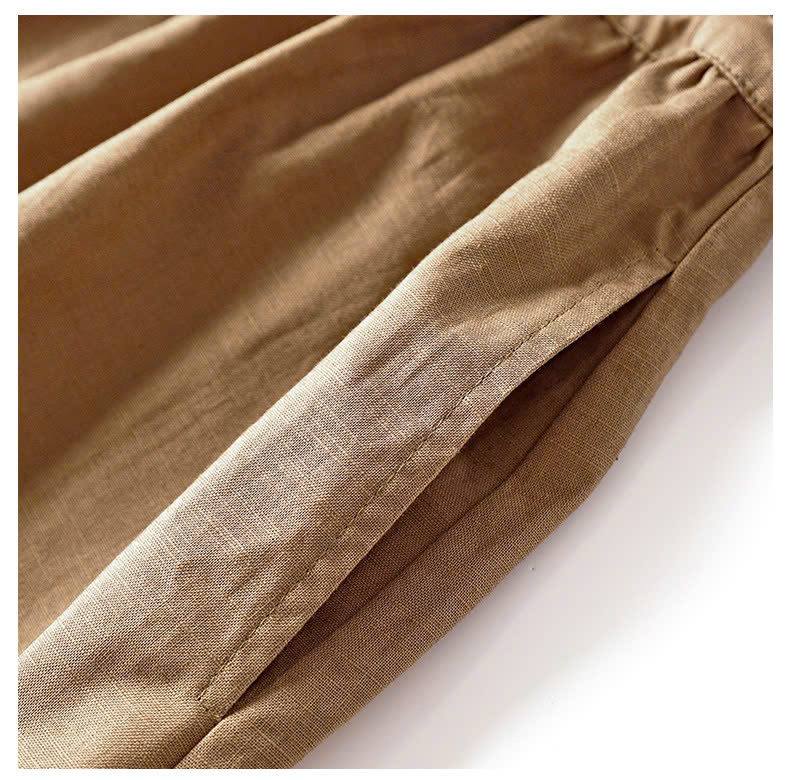 Đầm suông thiết kế mẫu mới xuân hè vải sợi Linen tự nhiên mịn mát da218