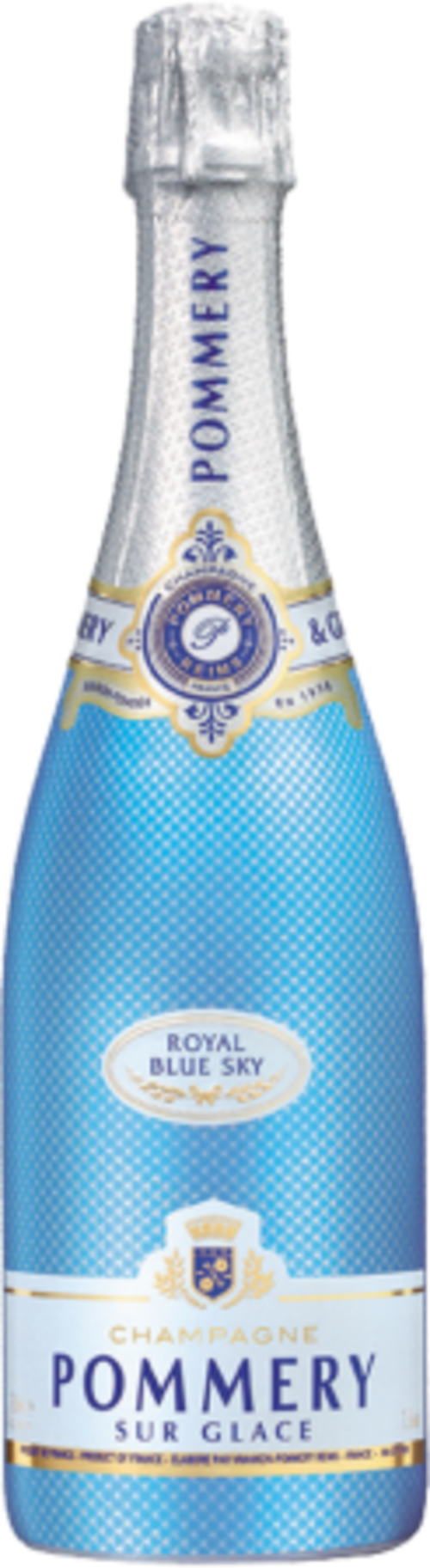 Rượu Vang Nổ Pommery Royal Blue Sky Champagne 12.5% 1x0.75L